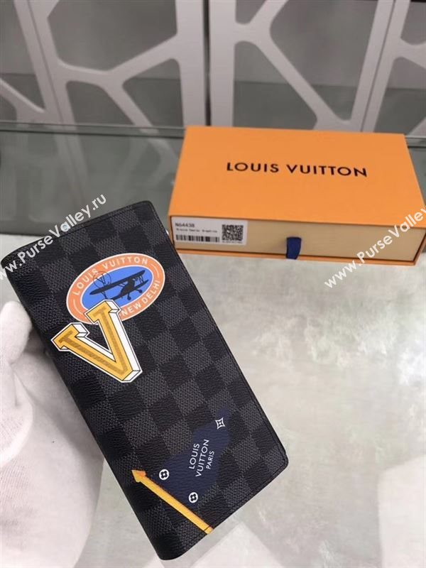replica Louis Vuitton LV League Brazza Wallet Damier Graphite Canvas Purse Bag N64438