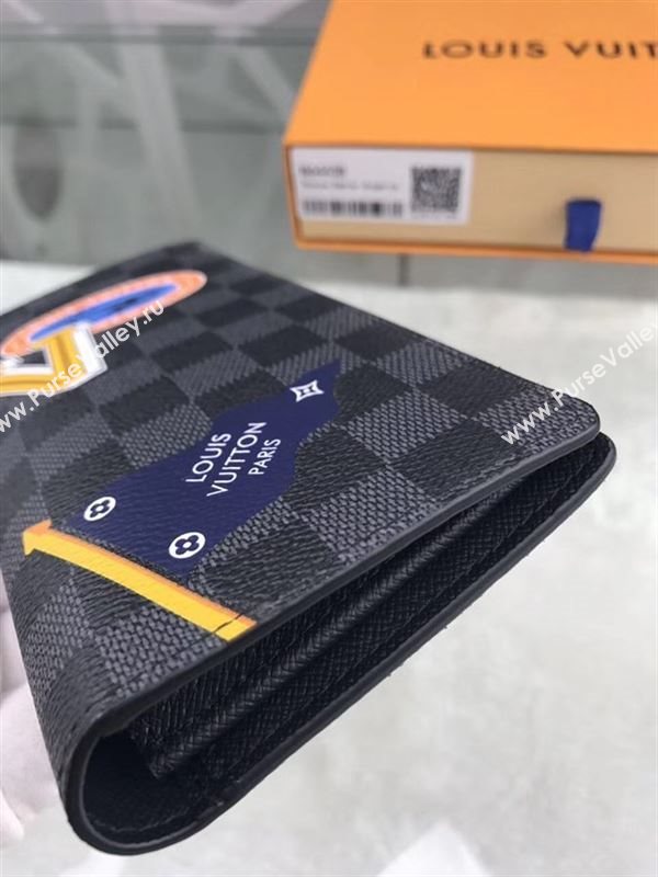 replica Louis Vuitton LV League Brazza Wallet Damier Graphite Canvas Purse Bag N64438
