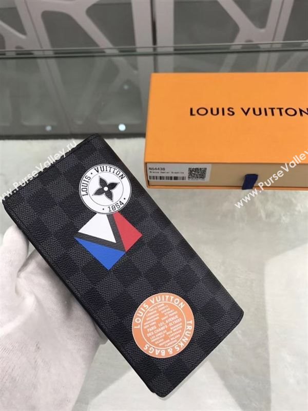 replica Louis Vuitton LV League Brazza Wallet Damier Graphite Canvas Purse Bag N64438