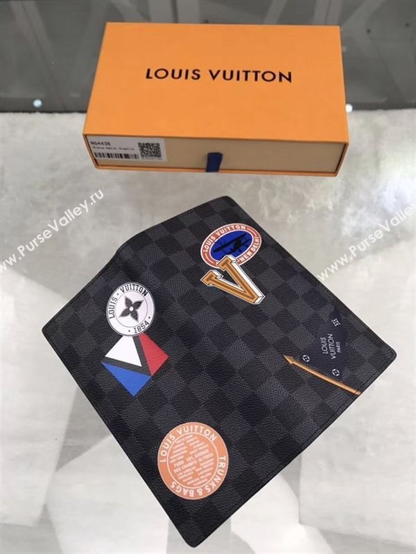 replica Louis Vuitton LV League Brazza Wallet Damier Graphite Canvas Purse Bag N64438
