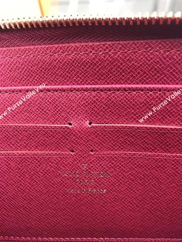 replica Louis Vuitton LV Zippy Wallet Retiro Monogram Canvas Purse Bag Maroon M61189