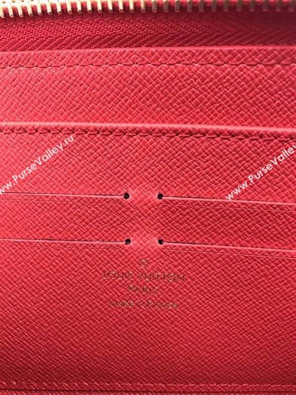 replica Louis Vuitton LV Zippy Wallet Retiro Monogram Canvas Purse Bag Red M61187