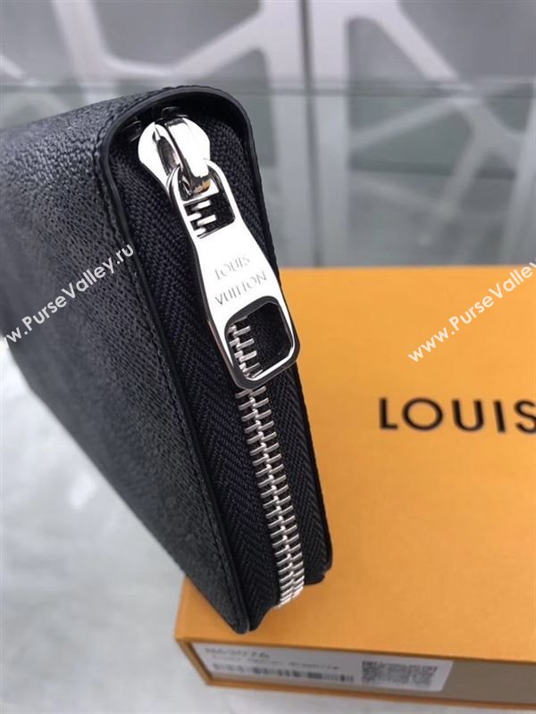 replica Louis Vuitton LV Zippy Wallet Damier Graphite Canvas Purse Bag Gray N63305