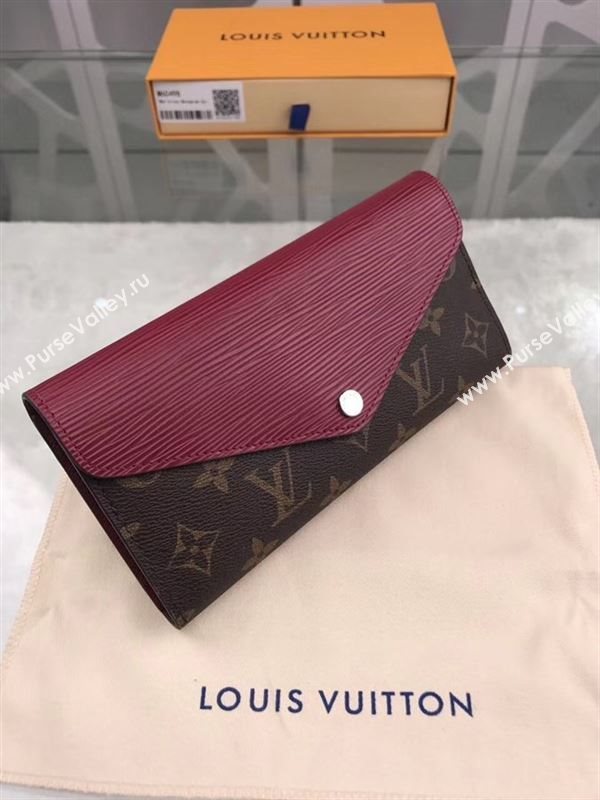 replica Louis Vuitton LV Marie-Lou Wallet Monogram Epi Leather Purse Bag Maroon M60498