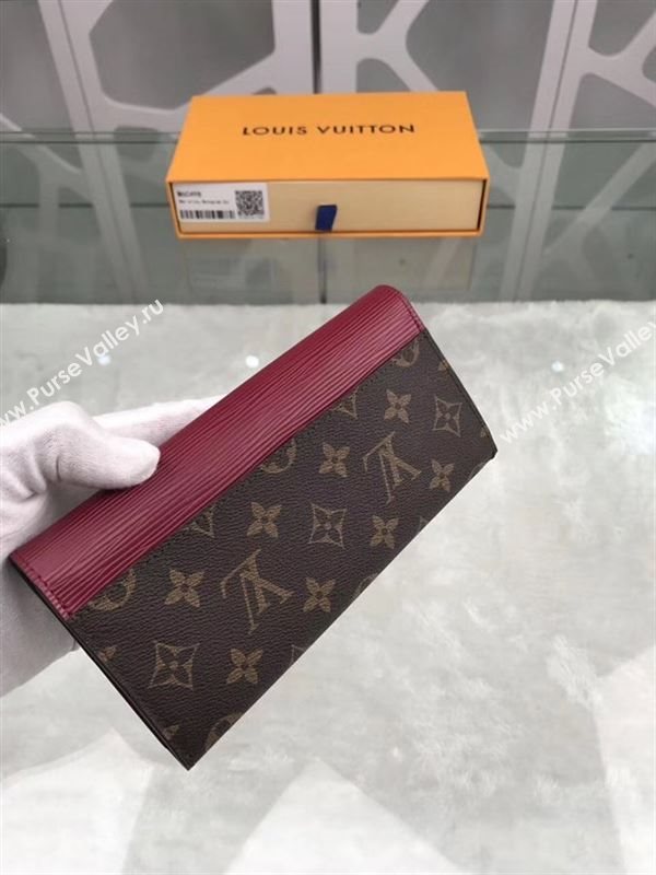 replica Louis Vuitton LV Marie-Lou Wallet Monogram Epi Leather Purse Bag Maroon M60498