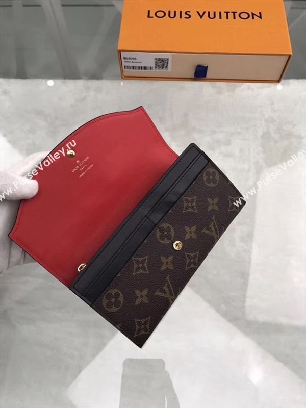 replica Louis Vuitton LV Sarah Wallet Monogram Canvas Purse Bag Brown M64098