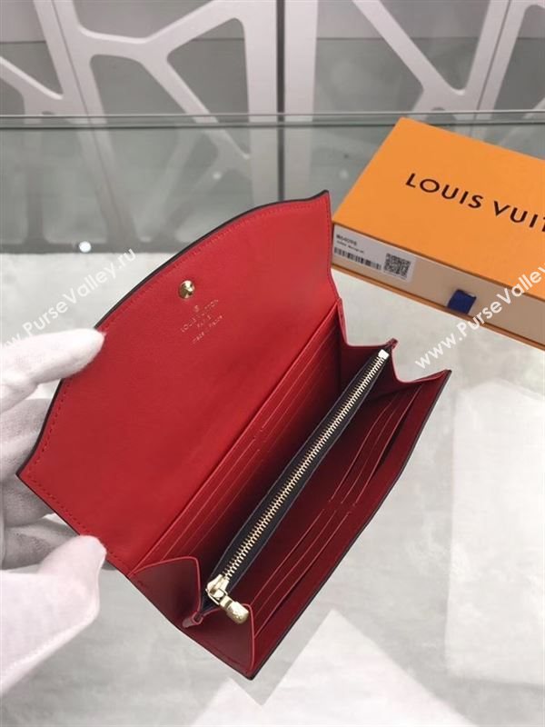 replica Louis Vuitton LV Sarah Wallet Monogram Canvas Purse Bag Brown M64098