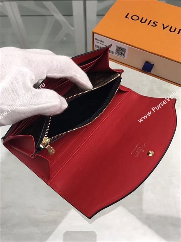 replica Louis Vuitton LV Sarah Wallet Monogram Canvas Purse Bag Brown M64098