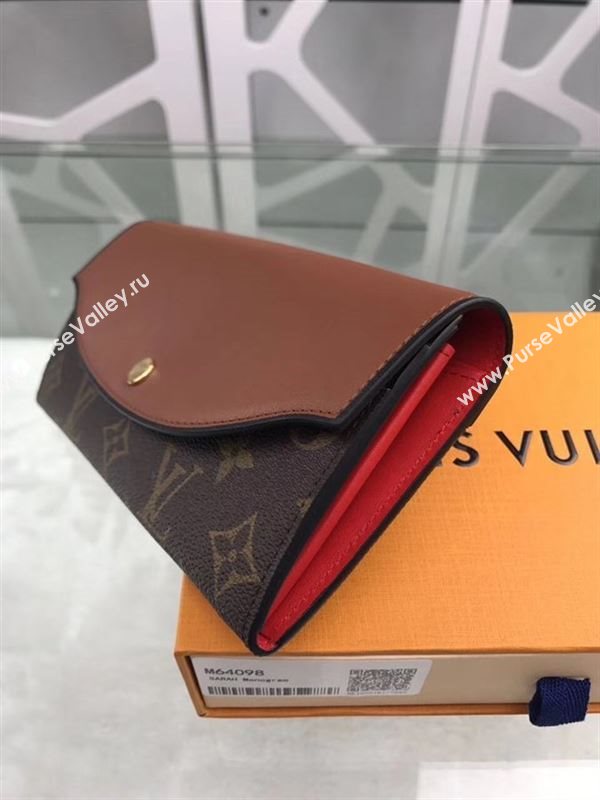 replica Louis Vuitton LV Sarah Wallet Monogram Canvas Purse Bag Brown M64098