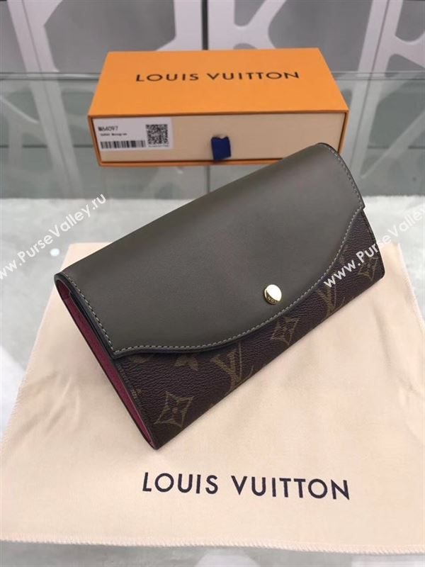 replica Louis Vuitton LV Sarah Wallet Monogram Canvas Purse Bag Green M64097