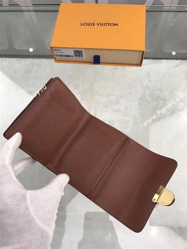 replica Louis Vuitton LV Joey Wallet Monogram Canvas Purse Bag Brown M60211