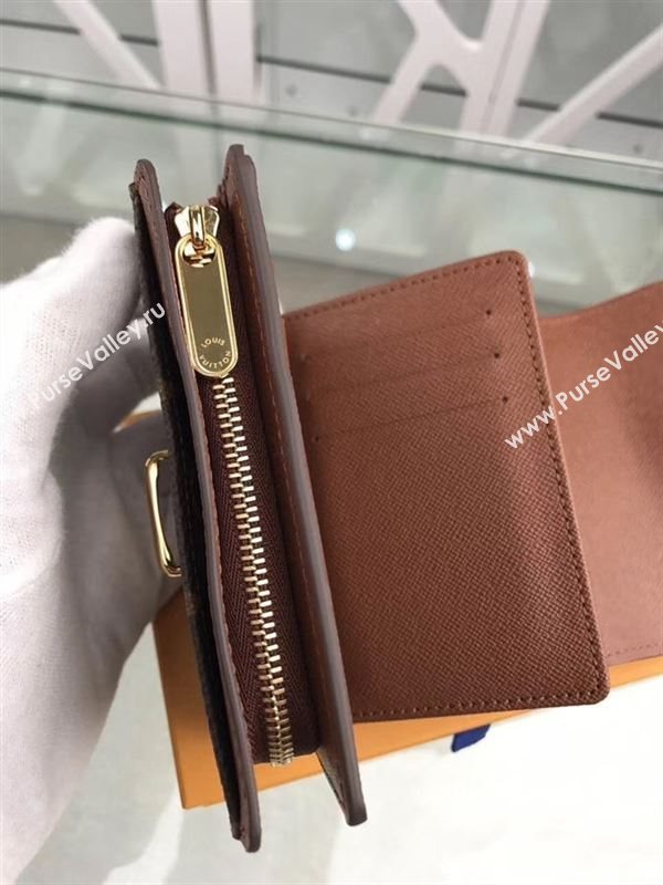 replica Louis Vuitton LV Joey Wallet Monogram Canvas Purse Bag Brown M60211