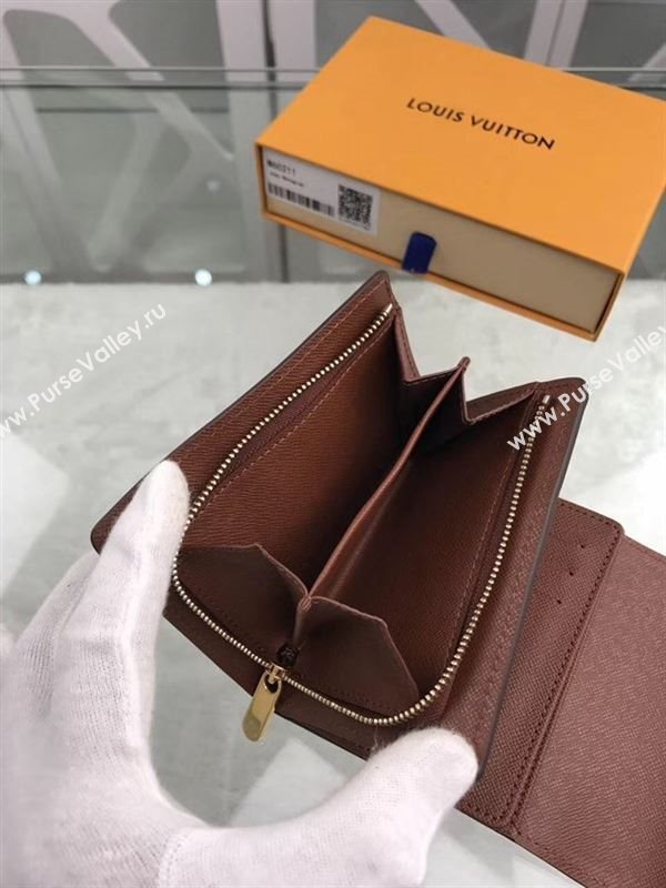 replica Louis Vuitton LV Joey Wallet Monogram Canvas Purse Bag Brown M60211