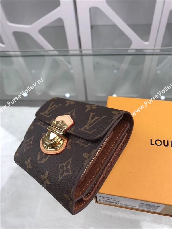 replica Louis Vuitton LV Joey Wallet Monogram Canvas Purse Bag Brown M60211