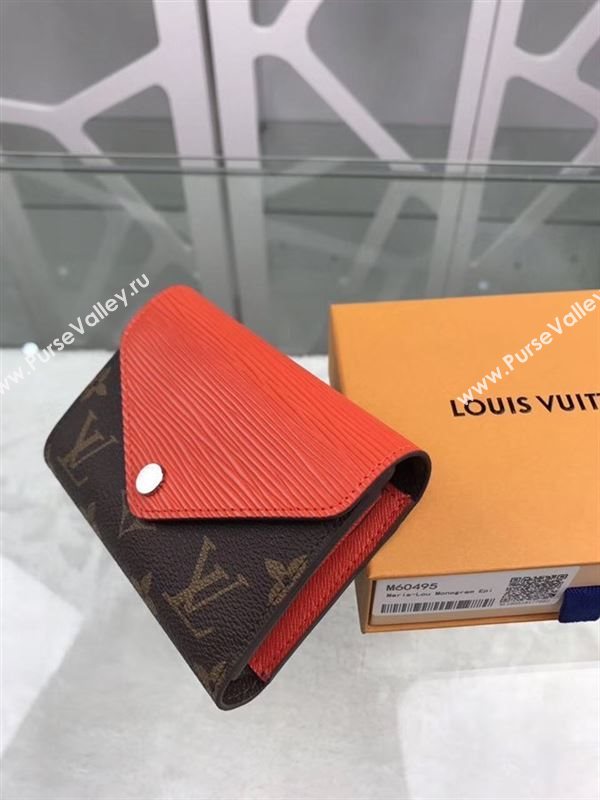 replica Louis Vuitton LV Marie-Lou Short Wallet Monogram Epi Leather Purse Bag Orange M60495