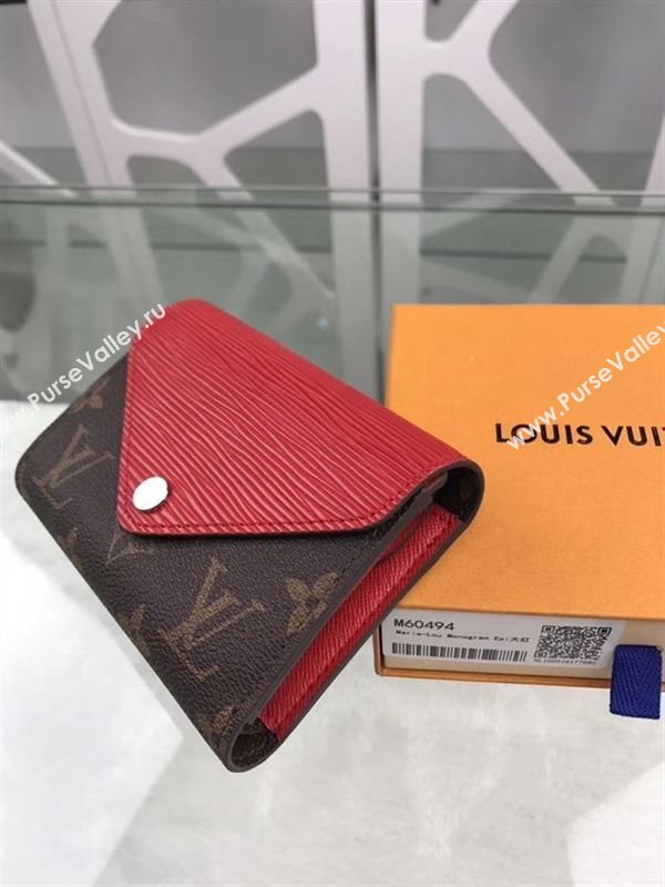 replica Louis Vuitton LV Marie-Lou Short Wallet Monogram Epi Leather Purse Bag Red M60494
