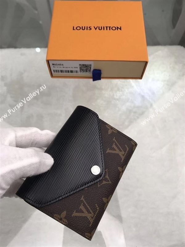 replica Louis Vuitton LV Marie-Lou Short Wallet Monogram Epi Leather Purse Bag Black M60494