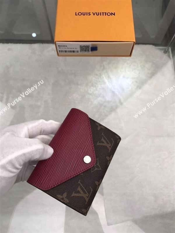 replica Louis Vuitton LV Marie-Lou Short Wallet Monogram Epi Leather Purse Bag Maroon M60494