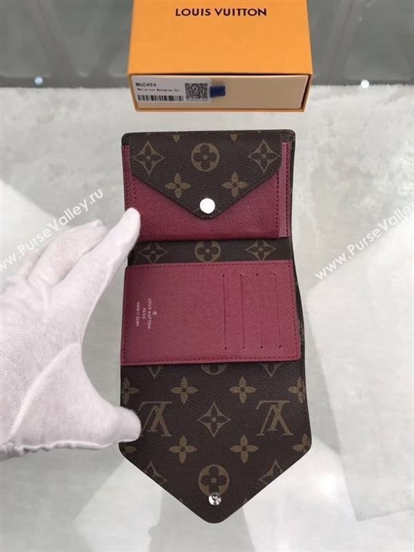 replica Louis Vuitton LV Marie-Lou Short Wallet Monogram Epi Leather Purse Bag Maroon M60494