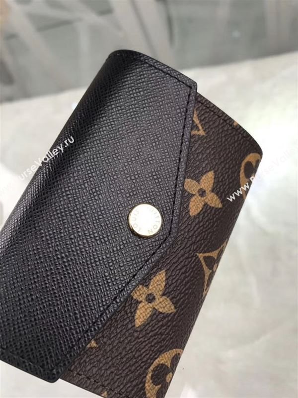 replica Louis Vuitton LV Sarah Multicartes Wallet Monogram Purse Bag Black M61273