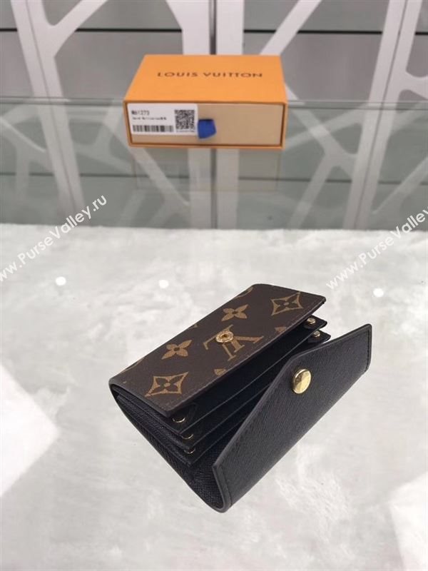 replica Louis Vuitton LV Sarah Multicartes Wallet Monogram Purse Bag Black M61273