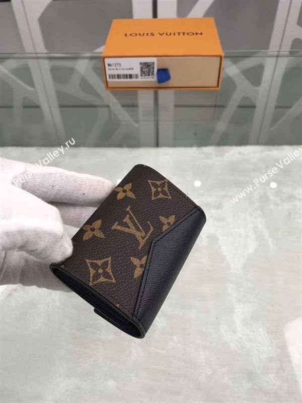 replica Louis Vuitton LV Sarah Multicartes Wallet Monogram Purse Bag Black M61273