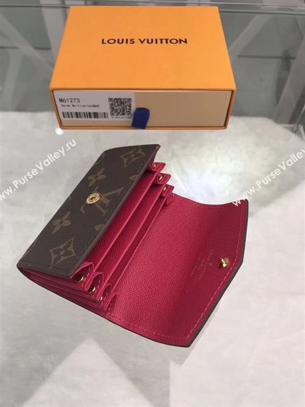 replica Louis Vuitton LV Sarah Multicartes Wallet Monogram Purse Bag Rose M61273