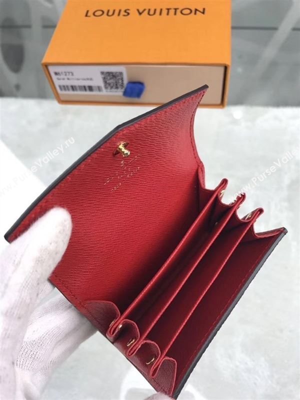 replica Louis Vuitton LV Sarah Multicartes Wallet Monogram Purse Bag Red M61273