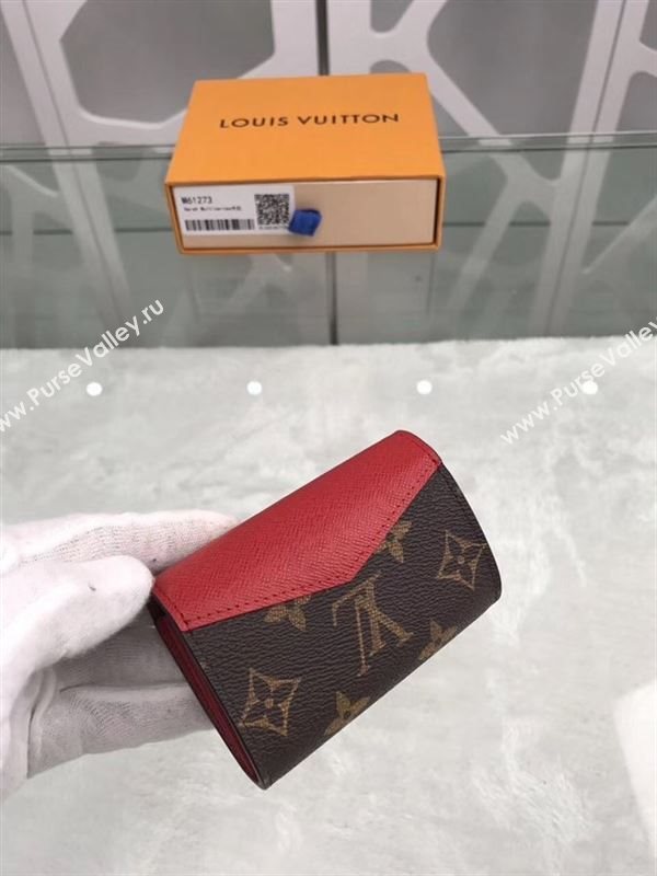 replica Louis Vuitton LV Sarah Multicartes Wallet Monogram Purse Bag Red M61273