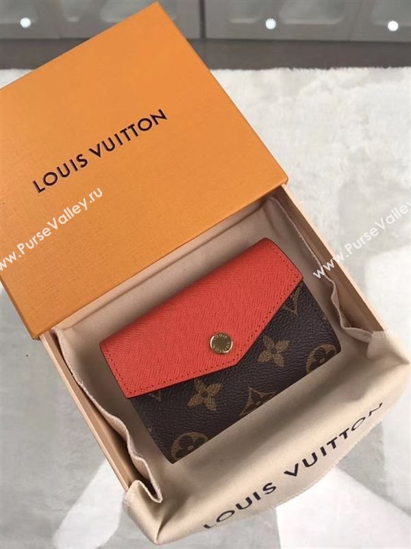 replica Louis Vuitton LV Sarah Multicartes Wallet Monogram Purse Bag Orange M61273