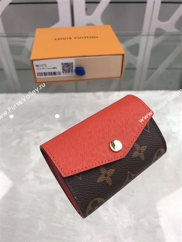 replica Louis Vuitton LV Sarah Multicartes Wallet Monogram Purse Bag Orange M61273