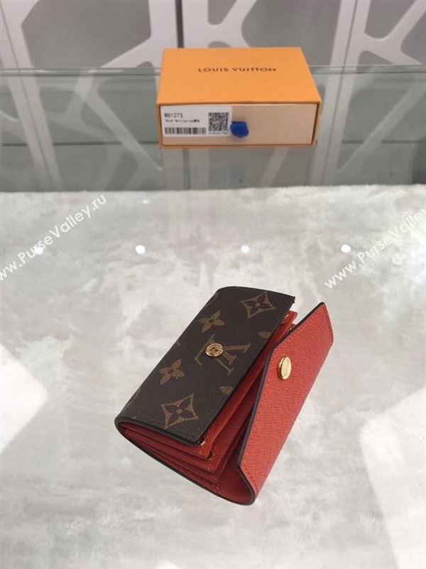 replica Louis Vuitton LV Sarah Multicartes Wallet Monogram Purse Bag Orange M61273