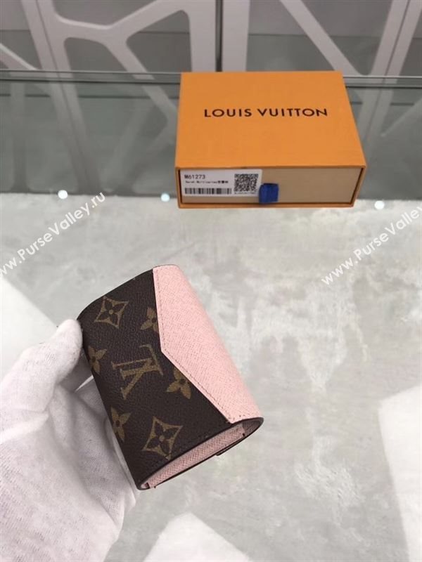 replica Louis Vuitton LV Sarah Multicartes Wallet Monogram Purse Bag Pink M61273