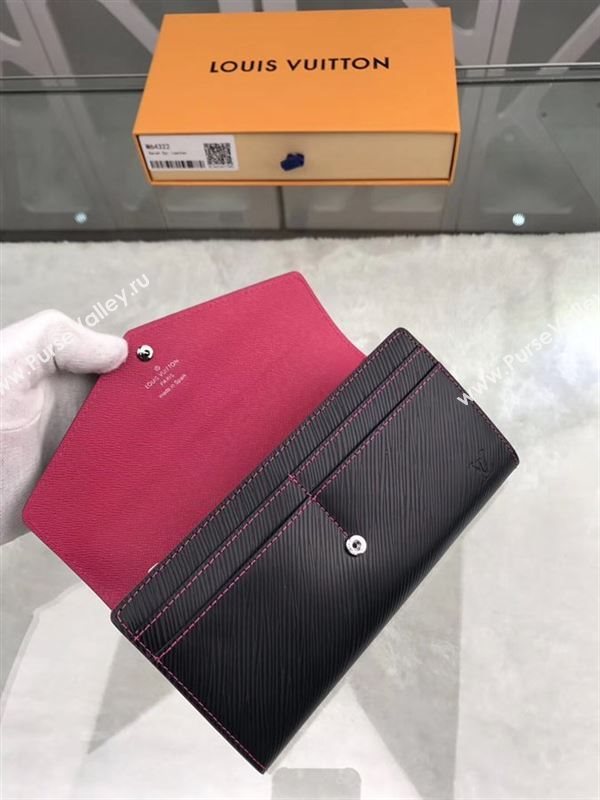 replica M64322 Louis Vuitton LV Sarah Epi Leather Wallet Purse Bag Black