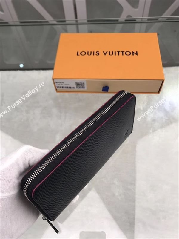 replica M64838 Louis Vuitton LV Zippy Epi Leather Wallet Purse Bag Black