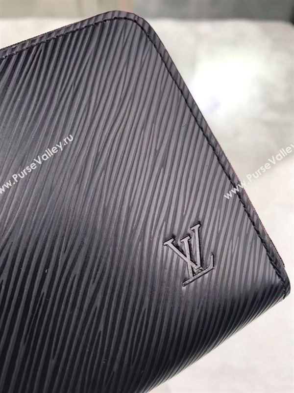 replica M64838 Louis Vuitton LV Zippy Epi Leather Wallet Purse Bag Black