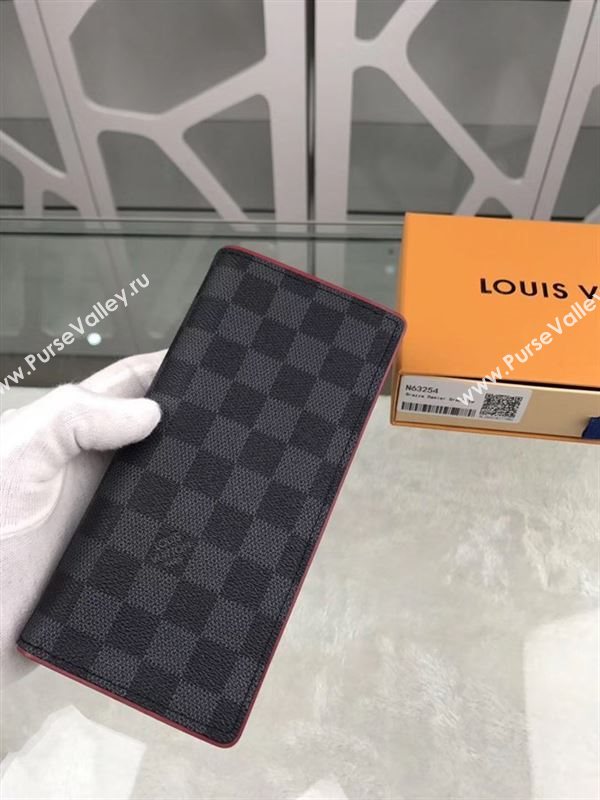 replica N63254 Louis Vuitton LV Brazza Wallet Damier Azur Purse Bag Gray