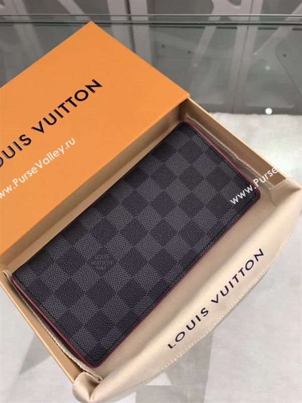 replica N63254 Louis Vuitton LV Brazza Wallet Damier Azur Purse Bag Gray