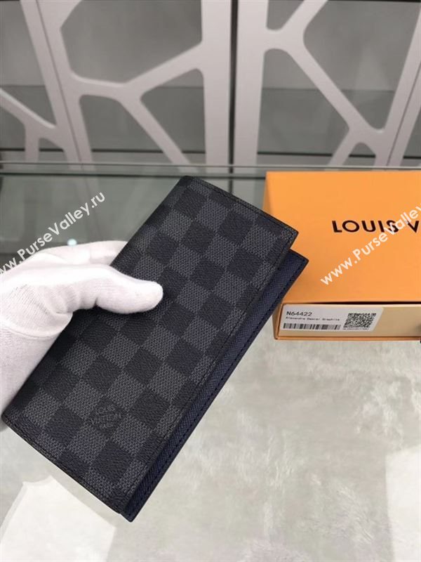 replica N64422 Louis Vuitton LV Alexandre Wallet Damier Canvas Purse Bag Navy