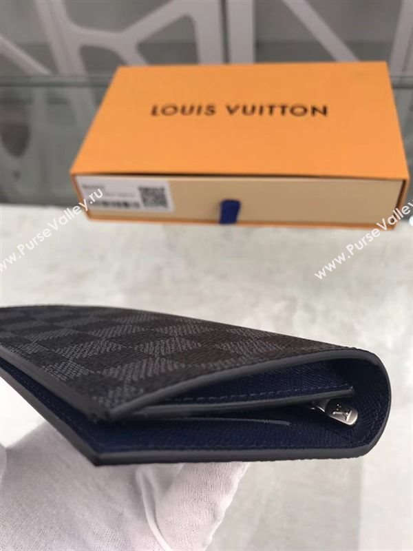 replica N64422 Louis Vuitton LV Alexandre Wallet Damier Canvas Purse Bag Navy