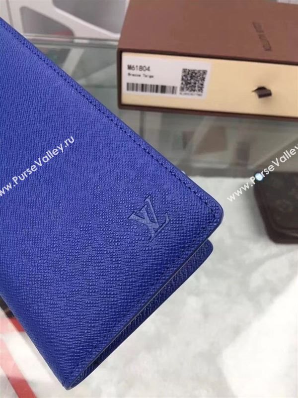 replica M61804 Louis Vuitton LV Alexandre Wallet Taiga Leather Purse Bag Blue
