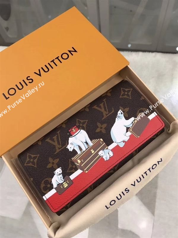 replica M62086 Louis Vuitton LV Sarah Polar Bear Wallet Monogram Canvas Purse Bag 