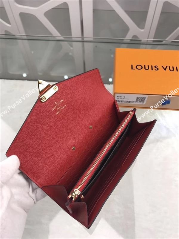 replica M58414 Louis Vuitton LV Pallas Wallet Monogram Canvas Purse Bag Red