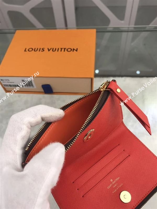 replica M61272 Louis Vuitton LV Adele Wallet Monogram Canvas Purse Bag Orange