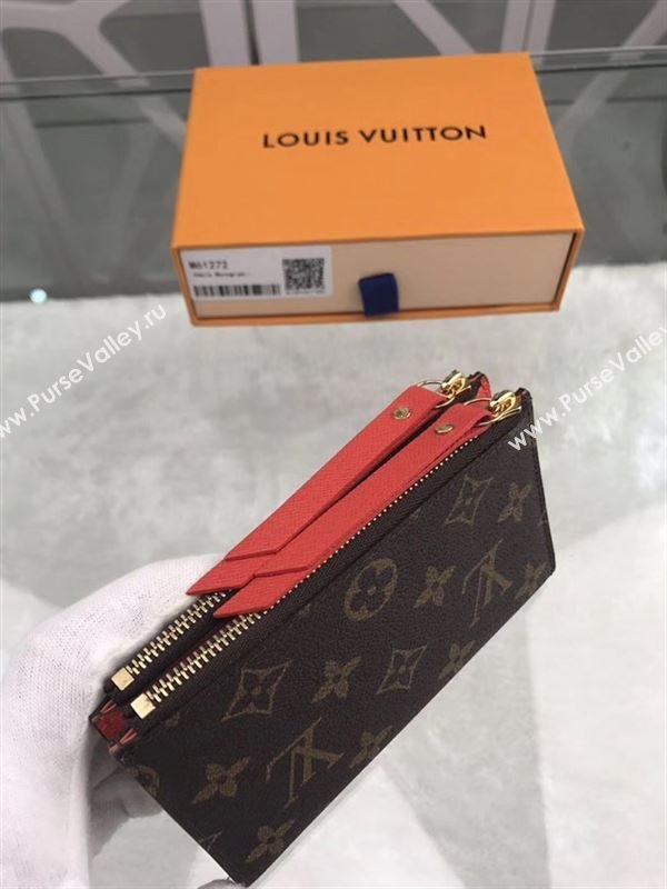 replica M61272 Louis Vuitton LV Adele Wallet Monogram Canvas Purse Bag Orange