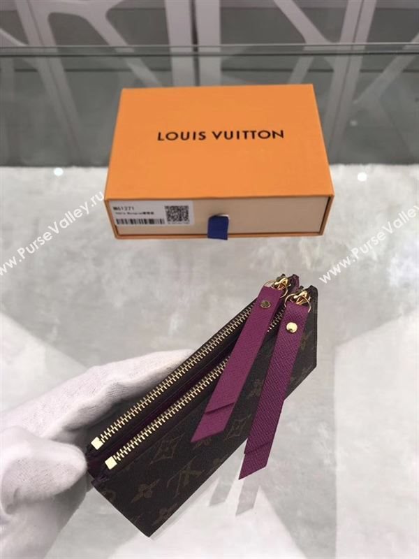 replica M61271 Louis Vuitton LV Adele Wallet Monogram Canvas Purse Bag Purple