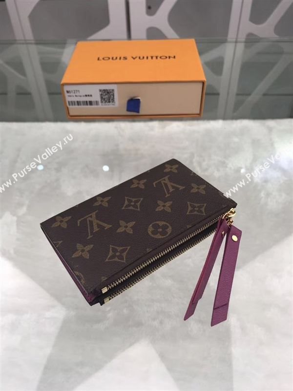 replica M61271 Louis Vuitton LV Adele Wallet Monogram Canvas Purse Bag Purple