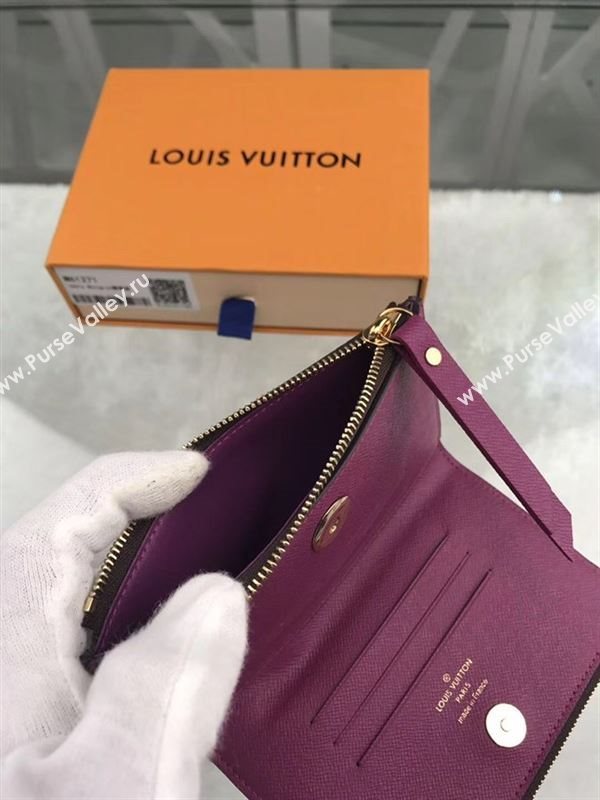 replica M61271 Louis Vuitton LV Adele Wallet Monogram Canvas Purse Bag Purple