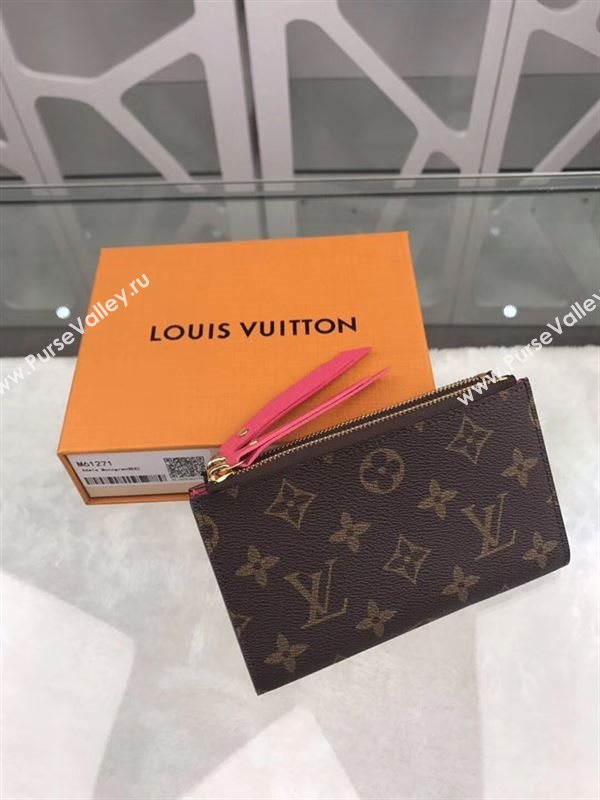 replica M61271 Louis Vuitton LV Adele Wallet Monogram Canvas Purse Bag Rose