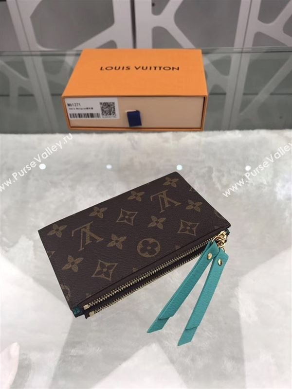 replica M61271 Louis Vuitton LV Adele Wallet Monogram Canvas Purse Bag Teal